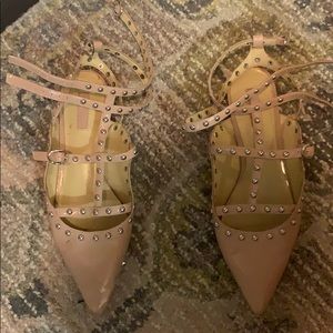 Studded Pointed Toe Flats